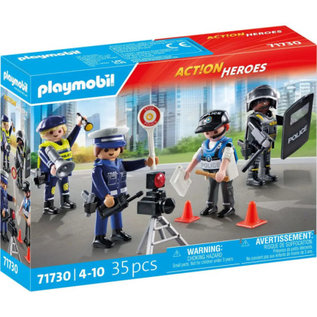 Playmobil Polizeiset mit 4 Figuren, Zubehör, 35 Teilen. Für Kinder von 4-10 Jahren.