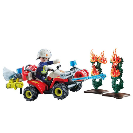 PLAYMOBIL 71825 Feuerwehr Quad löscht Heckenbrand