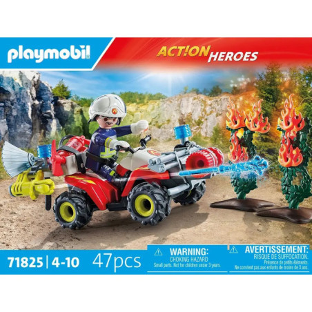 PLAYMOBIL 71825 Feuerwehr Quad löscht Heckenbrand