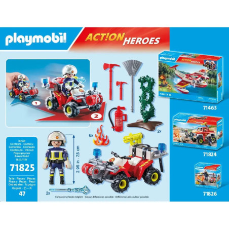 PLAYMOBIL 71825 Feuerwehr Quad löscht Heckenbrand