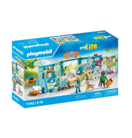 Playmobil My Life-Box mit Tierklinik, Figuren, Tieren und Zubehör.
