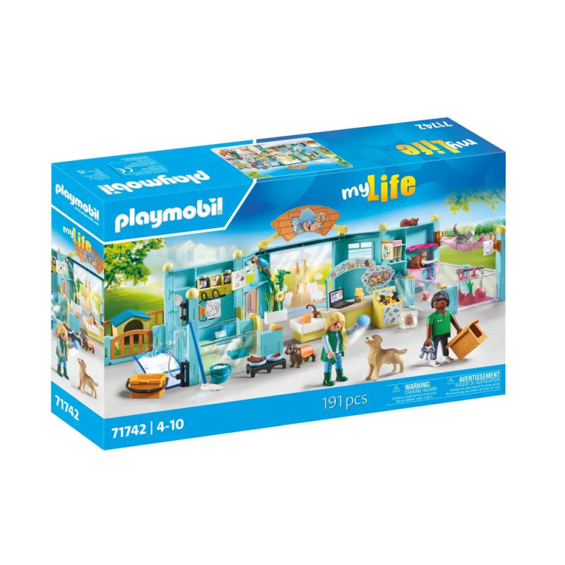 Playmobil My Life-Box mit Tierklinik, Figuren, Tieren und Zubehör.