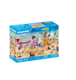 Playmobil myLife Spielset-Box mit tierischem Spielbereich, Kindern, Tieren und Zubehör.