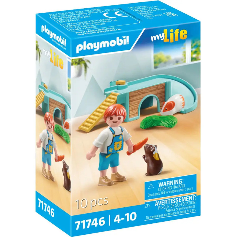 Playmobil myLife Spielset mit Kind- und Robbenfigur sowie Spielplatz-Zubehör auf der Verpackung.