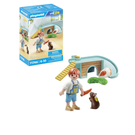 PLAYMOBIL 71746 Junge mit Meerschweinchen