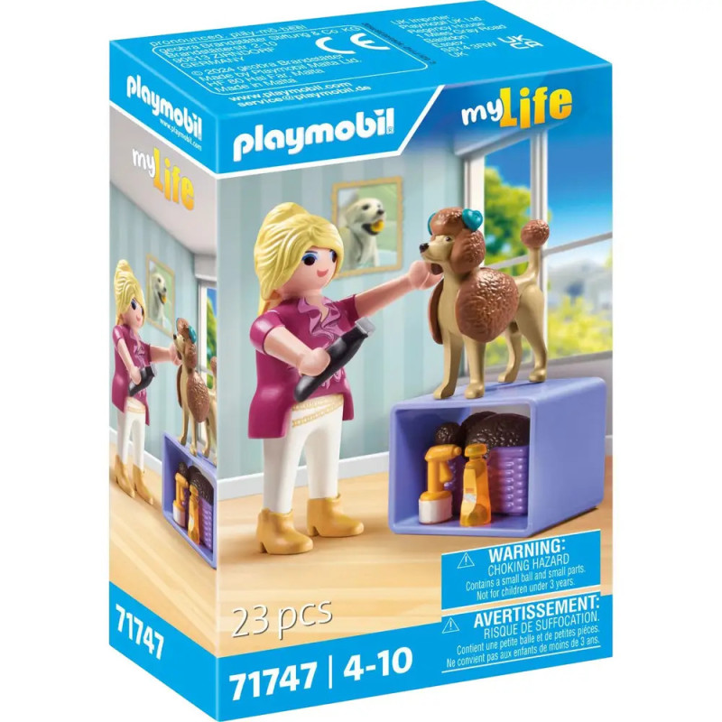 Playmobil My Life-Set mit Frau, Hund und Zubehör, 23 Teile, für Kinder von 4 bis 10 Jahren.