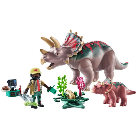 PLAYMOBIL 71821 Triceratops mit Jungtier
