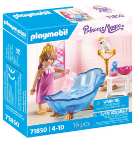 Playmobil Princess Magic Set mit Prinzessin, Badewanne, Vogel und Zubehör, für Kinder von 4-10 Jahren.
