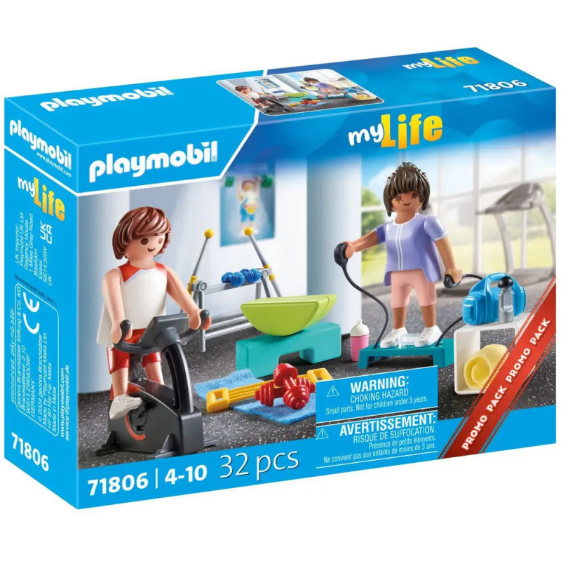 Playmobil myLife Fitness-Set mit 2 Figuren, Sportgeräten und 32 Teilen für Kinder von 4-10 Jahren.