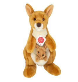 Teddy Hermann Känguru mit Baby, 30 cm