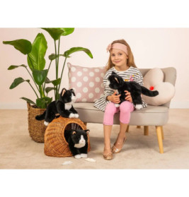 Teddy Hermann Schlenkerkatze schwarz 30 cm