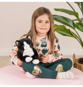 Teddy Hermann Schlenkerkatze schwarz 30 cm