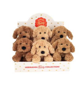 Teddy Hermann Schlenkerhund, 20 cm, 3-farb. sortiert