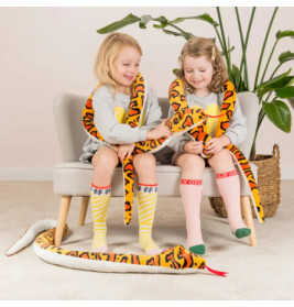 Teddy Hermann Schlange, orange-gelb gemustert, 175 cm