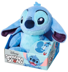 Disney Shoulder Squad: Stitch Plüschfigur in blauer Verpackung mit Stitch-Motiv und Logo.