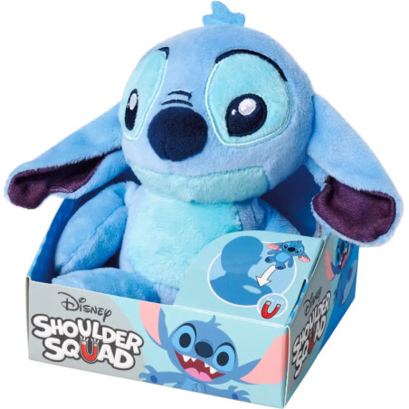 Disney Shoulder Squad: Stitch Plüschfigur in blauer Verpackung mit Stitch-Motiv und Logo.