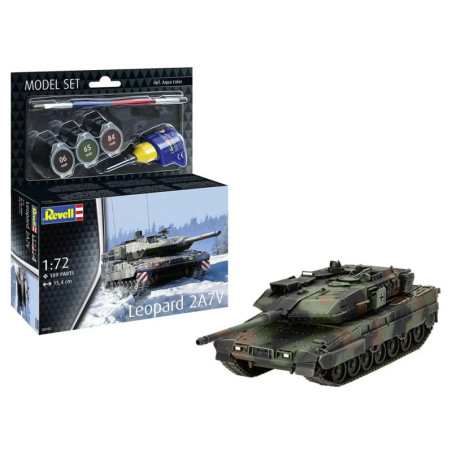 Model Set Leopard 2 A7V, Revell Modellbausatz mit Basiszubehör Model Set Leopard 2 A7V, Revell Modellbausatz mit Basiszubehör