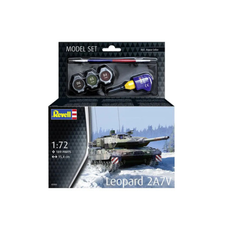 Model Set Leopard 2 A7V, Revell Modellbausatz mit Basiszubehör Model Set Leopard 2 A7V, Revell Modellbausatz mit Basiszubehör