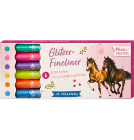 Glitzer-Fineliner - Pferdefreunde