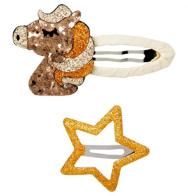 Haarclips Glitzerpferde no.3 - beautiful