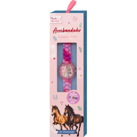 Armbanduhr - Pferdefreunde (mit bunter B