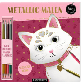 Malblock: Metallic-Malen Katze - 100% s.