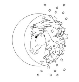 Malblock mit Glitzersteinchen - Pferdefrunde