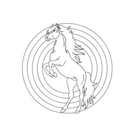 Malblock mit Glitzersteinchen - Pferdefrunde