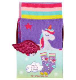 Socken mit Flügeln - Einhorn-Paradies,