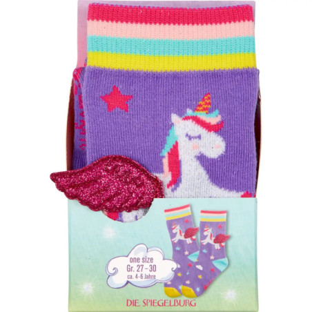 Socken mit Flügeln - Einhorn-Paradies,