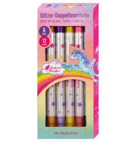 Glitzer-Doppelfasermaler - Einhorn-Paradies