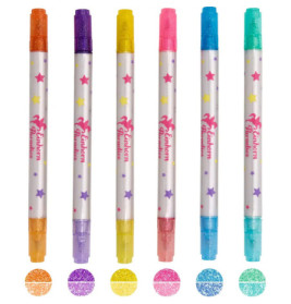 Glitzer-Doppelfasermaler - Einhorn-Paradies