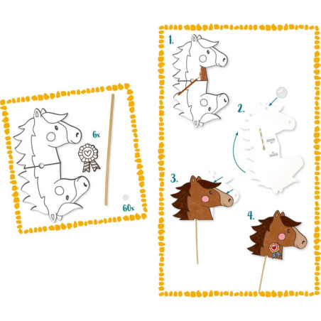 Steckenpferd-Bastelset - Mein kl. Ponyhof