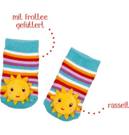 Rasselsöckchen Sonne - BabyGlück, one size