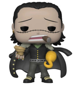 Funko Pop Figur mit schwarzem Haar, zugenähtem Mund, Zigarre, Eis und goldener Hakenhand.