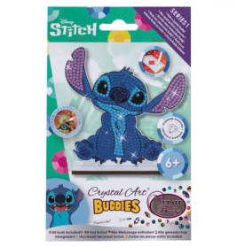 Crystal Art Buddies Set mit Disneys Stitch, buntem Karton und Bastelzubehör.