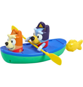 Bluey Kanu. Schau Bluey und Bingo zu, wie Sie über das Wasser Paddeln.