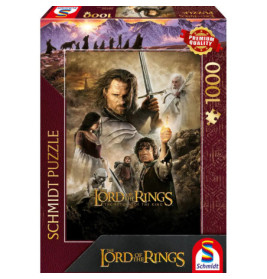 Schmidt Puzzle mit 1000 Teilen und Motiv: Der Herr der Ringe - Die Rückkehr des Königs Filmplakat-Collage.
