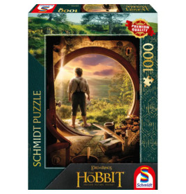 1000-teiliges Schmidt-Puzzle mit Bilbo Beutlin an der Tür von Beutelsend aus dem Film Der Hobbit.