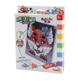 Pailletten-Art-Set mit Fuchs-Motiv, Aufschrift Art & Fun Creative!, inklusive Zauberstift und 700 Pailletten.