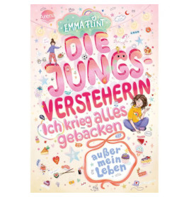 Buntes deutsches Buchcover mit Kritzeleien, einem Mädchen und dem Titel Die Jungsversteherin.