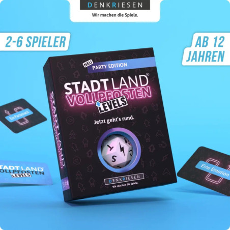 DENKRIESEN - STADT LAND VOLLPFOSTEN® - Levels - PARTY EDITION -   Jetzt geht s rund.