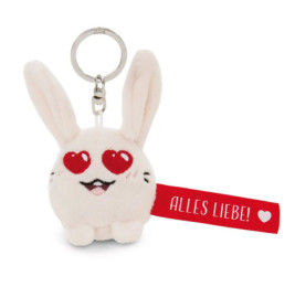 Schlüsselanhänger Hase Alles Liebe! rot