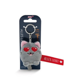 Schlüsselanhänger Katze Alles Liebe! rot
