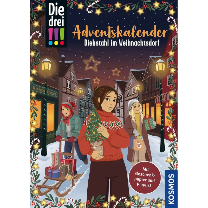 Die drei !!! Adventskalender 2025 Buch Weihnachtsdorf