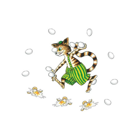 Pettersson und Findus backen Pfannkuchen