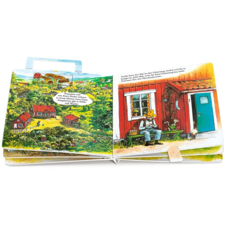 Pettersson und Findus backen Pfannkuchen