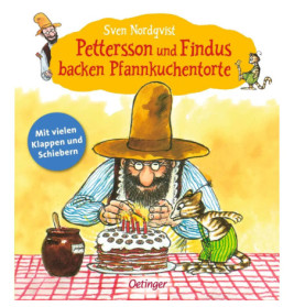 Pettersson und Findus backen Pfannkuchen