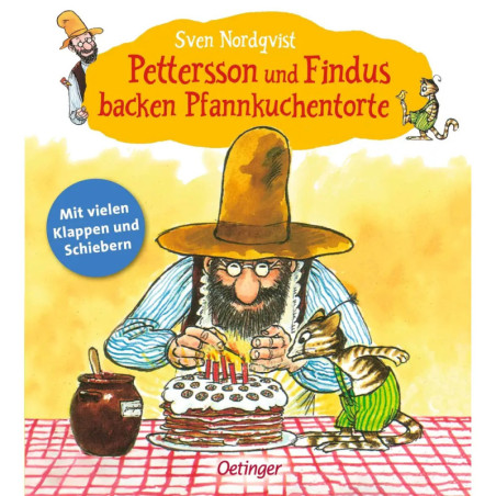Pettersson und Findus backen Pfannkuchen