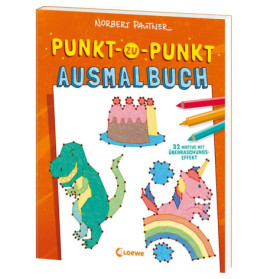 Punkt-zu-Punkt-Ausmalbuch 32 Motive orange